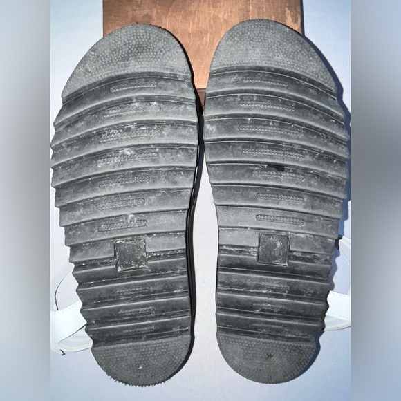 Doc Martens Blaire White Platform Leather Ankle Strap Sandals - Picture 10 of 11